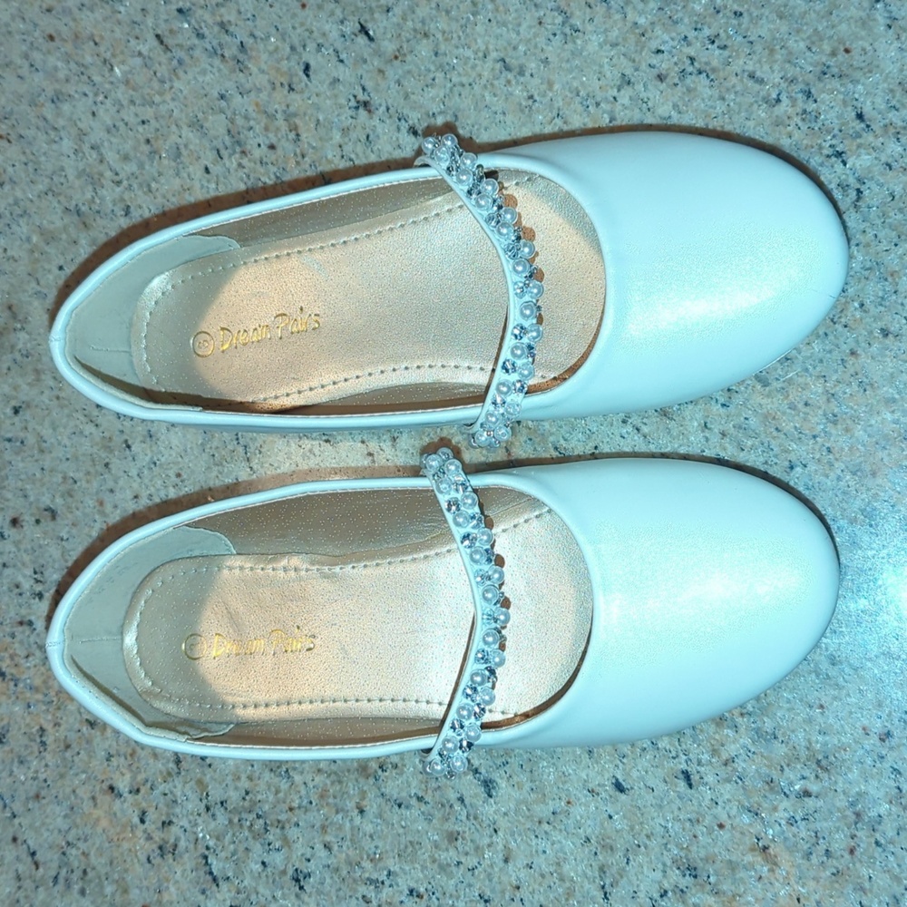 EUC Dress Mary Jane Pearl Rhinestone Shoes